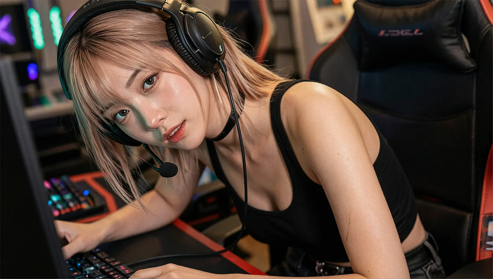 Paid-tier clip shown next to the free AI girlfriend videos